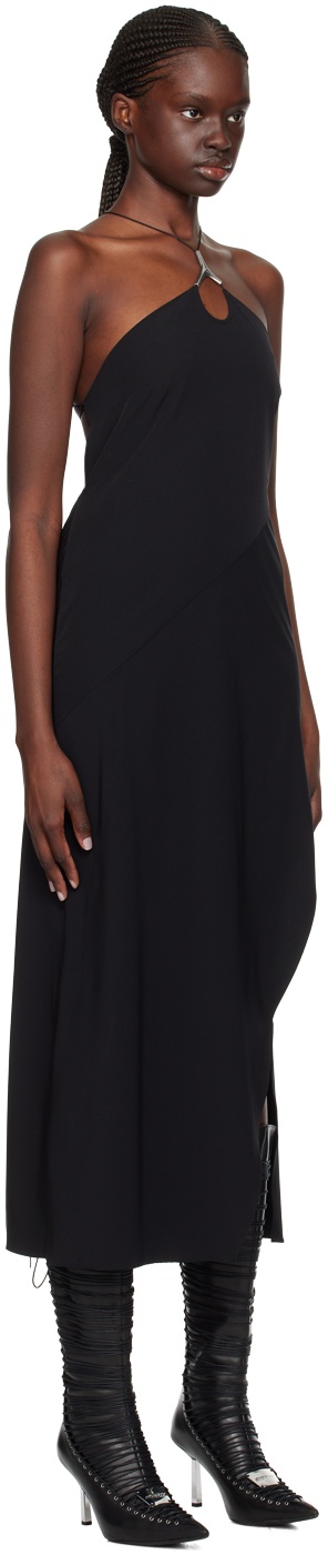 Black Dicot Midi Dress - 2