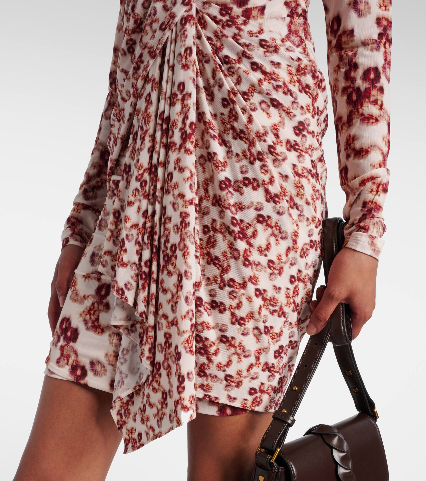 Georgia draped printed minidress - 5