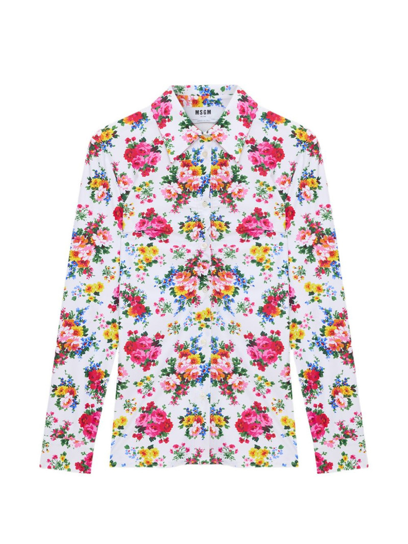 floral-pattern shirt 1