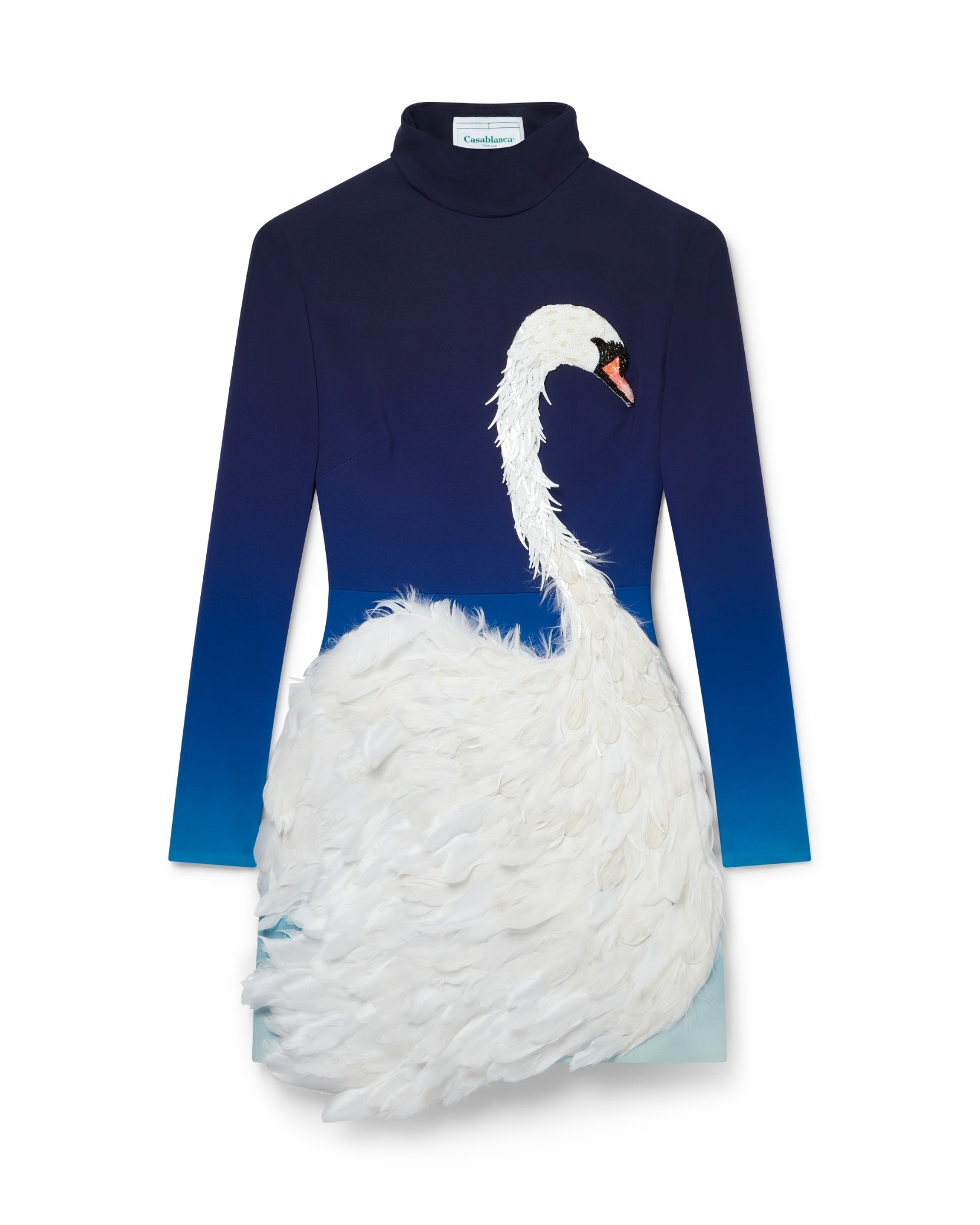 Midnight Gradient Swan Mini Dress - 1