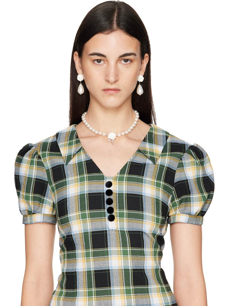 YVMIN Edition Paper Ball Faux-Pearl Pendant Earrings 3