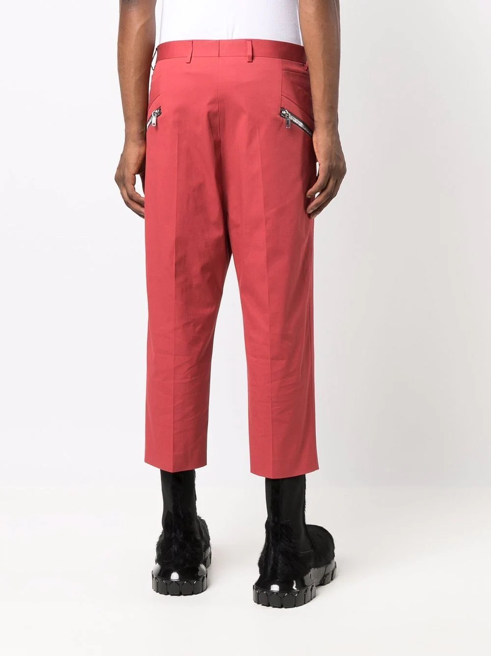 multiple-pocket cropped trousers - 4