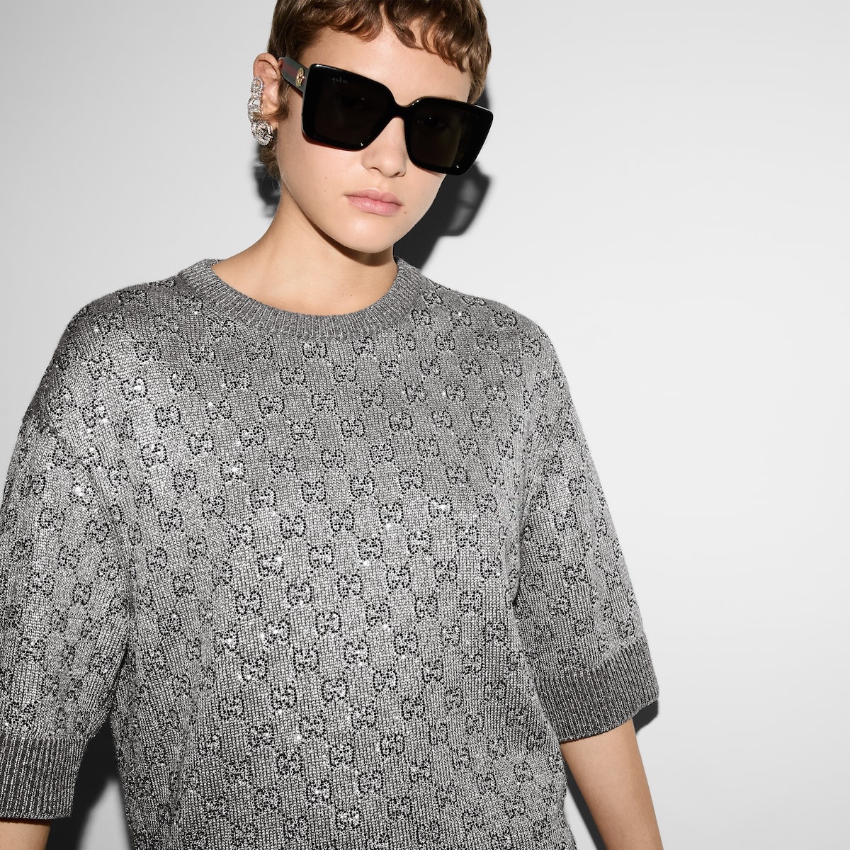 Embroidered wool and cashmere top - 5