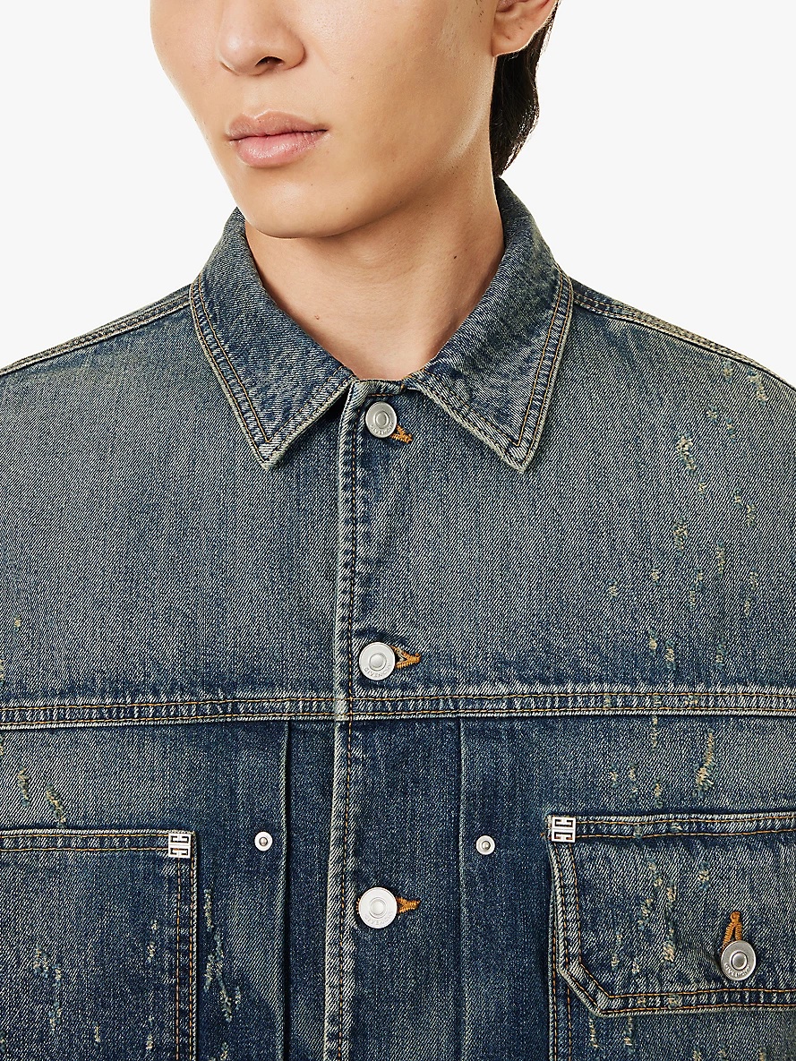 【送料&関税込】Givenchy Distressed Denim Jacket GIVENCHY Distressed Denim Jacket | endource