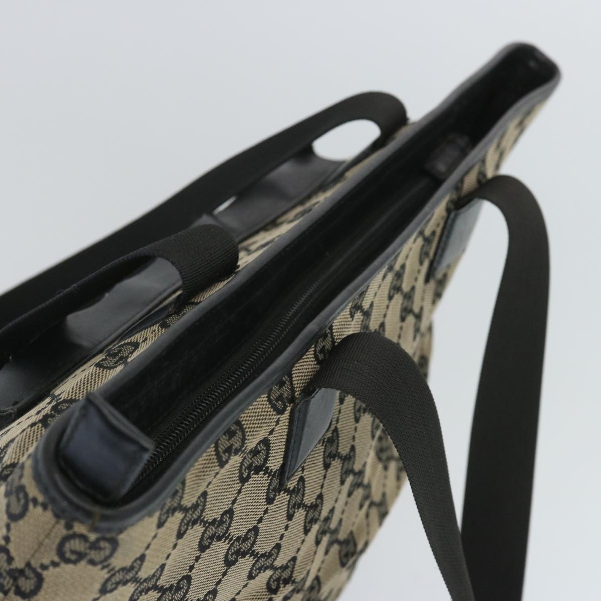 GUCCI GG Canvas Tote Bag Black Beige 019 0426 019 0426 - 6