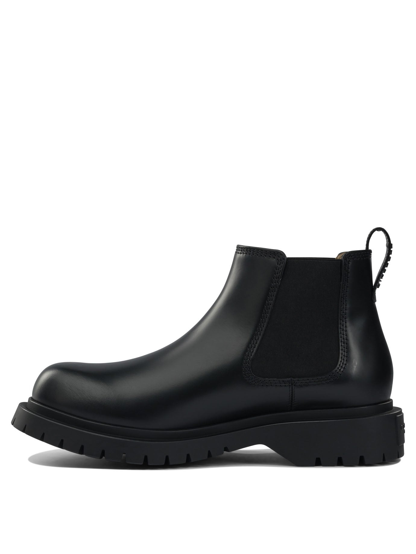 Leather Chelsea Ankle Boots Black - 3
