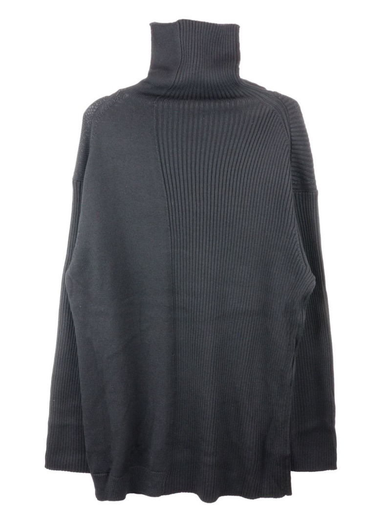 Yohji Yamamoto half-ribbed roll neck jumper outlook