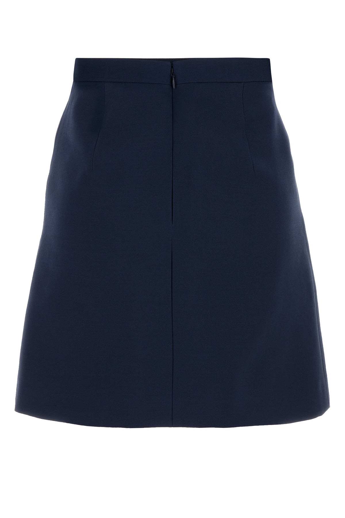 Navy blue wool blend skirt - 2