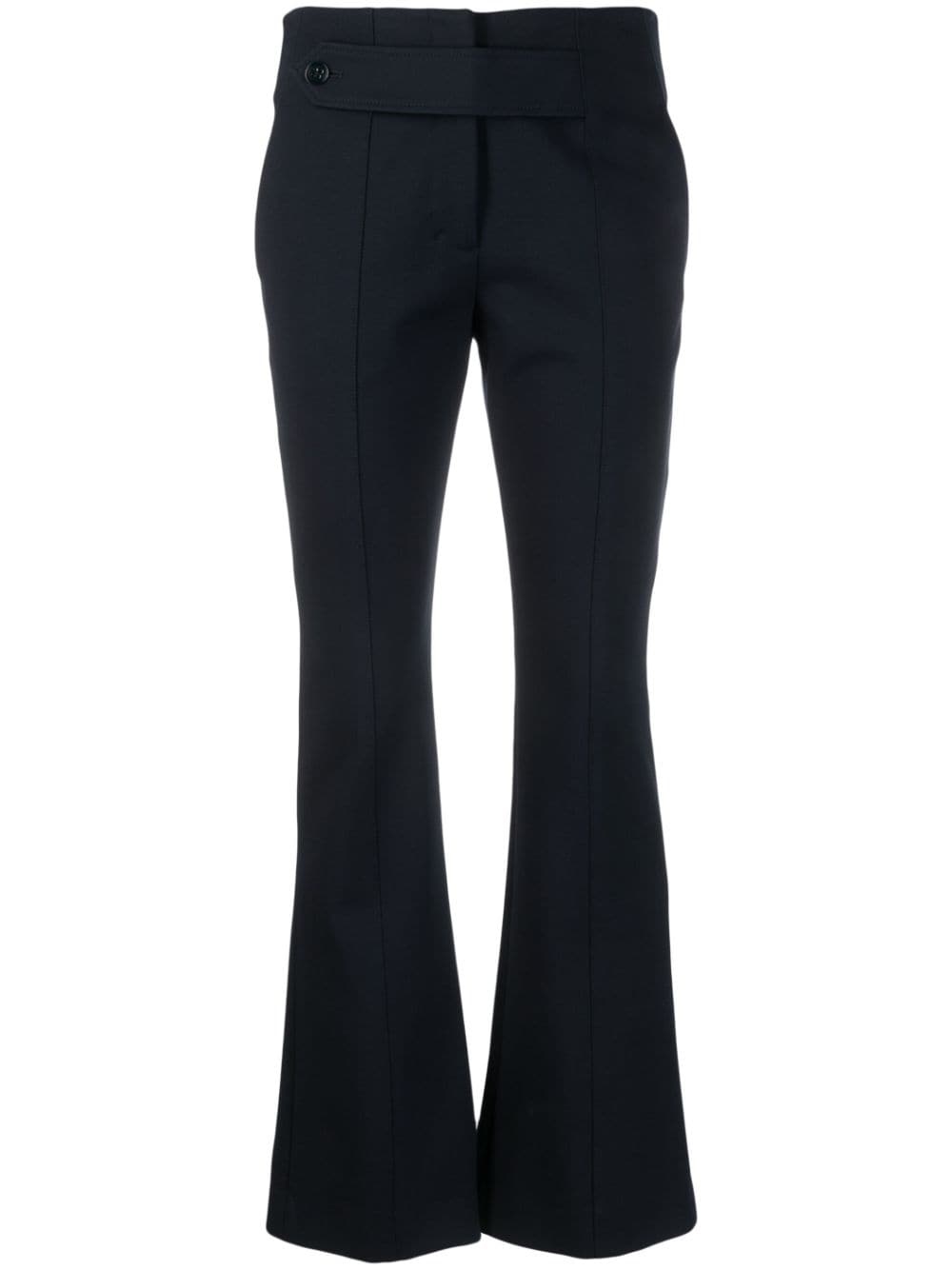 flared-cut button-detail trousers - 1