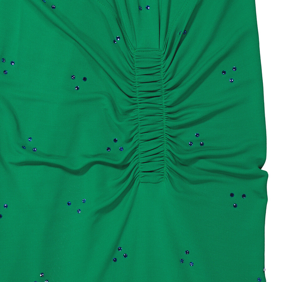 Atlein Ladies Gather Front Midi Dress In Green - 8