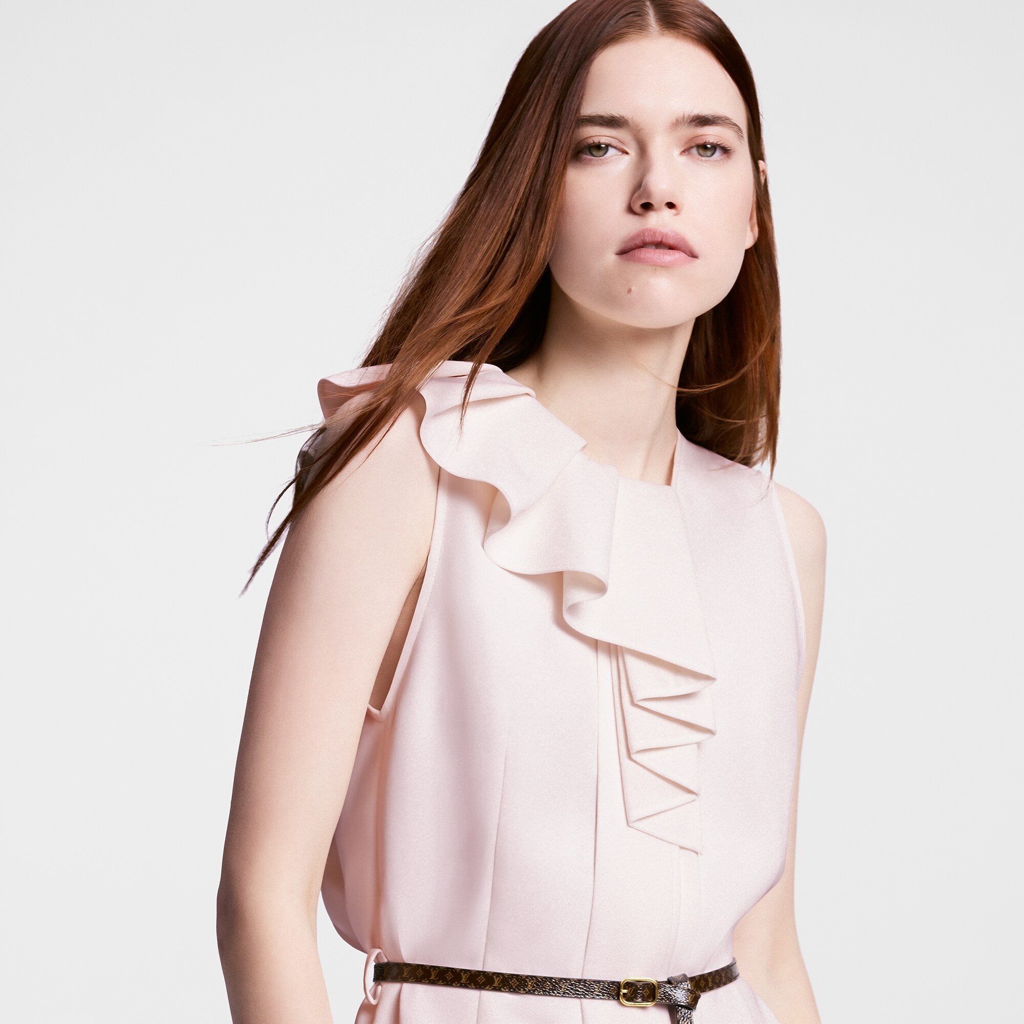 Flounce Collar Dress - 2