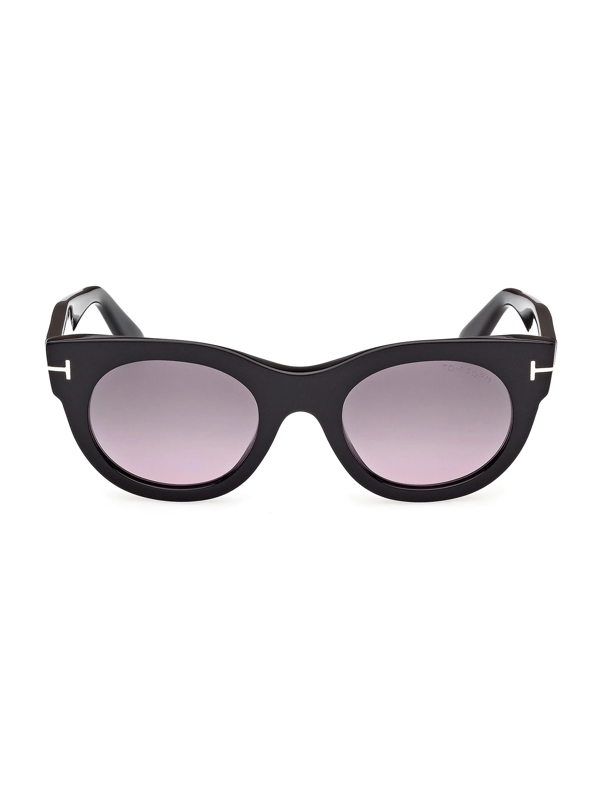 Women's Marine 50MM Round Sunglasses - Black Purple - 1