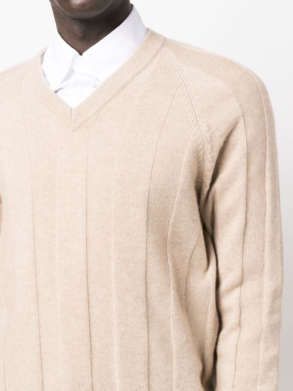 ribbed cashmere jumper - 5