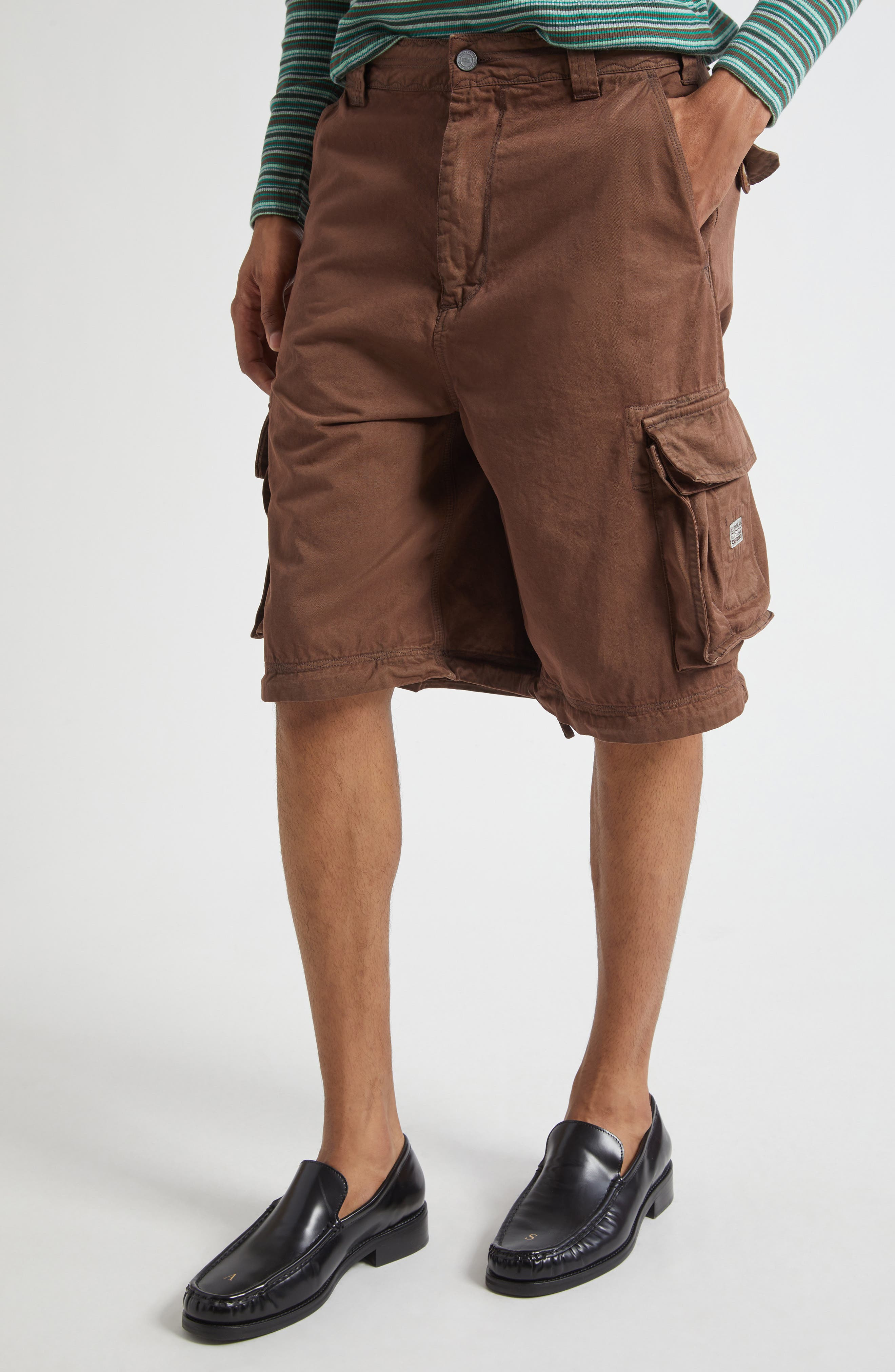 ERL Gender Inclusive Zip-Off Cargo Pants in Brown at Nordstrom - 3