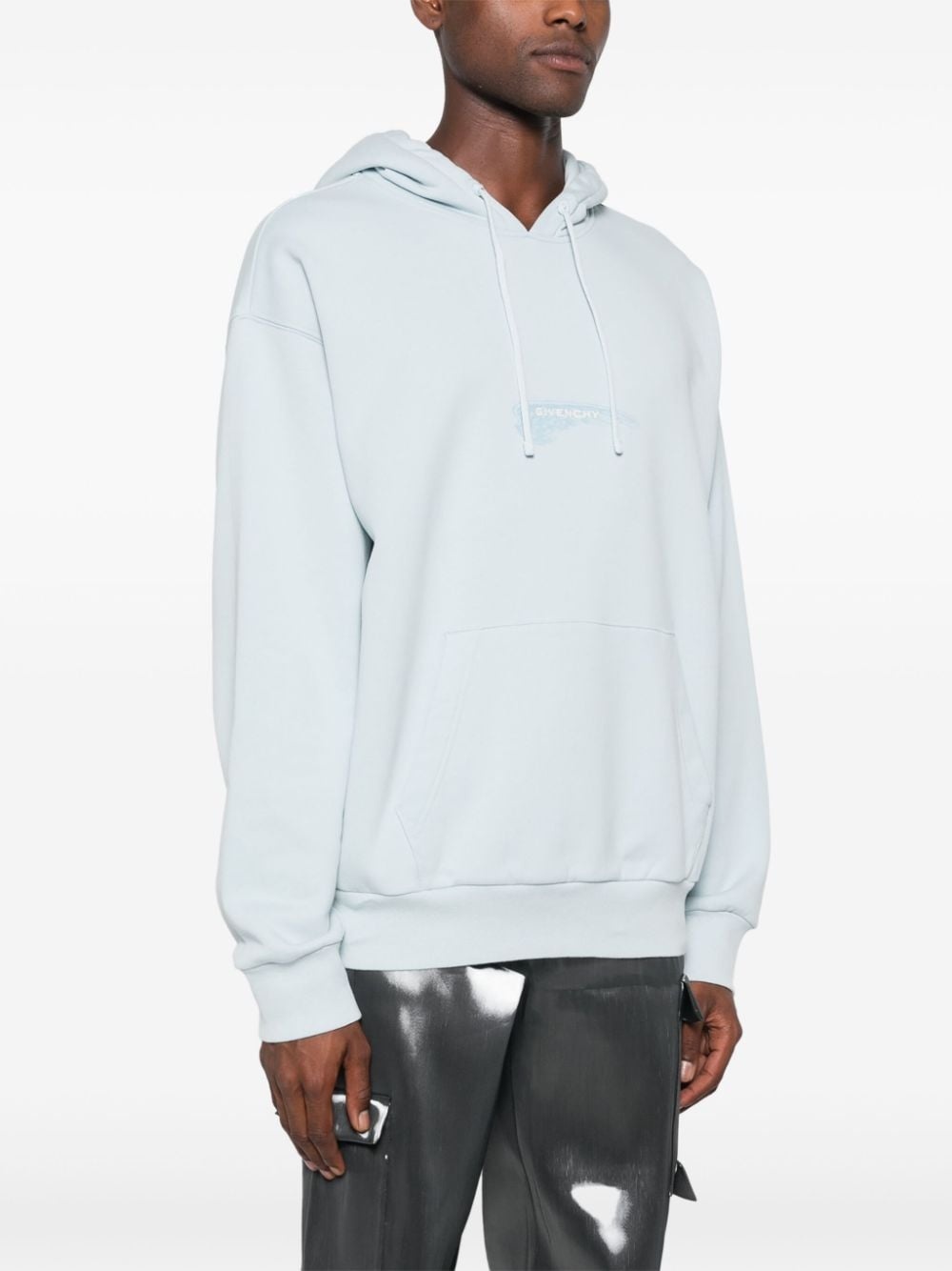 logo-embroidered hoodie - 3