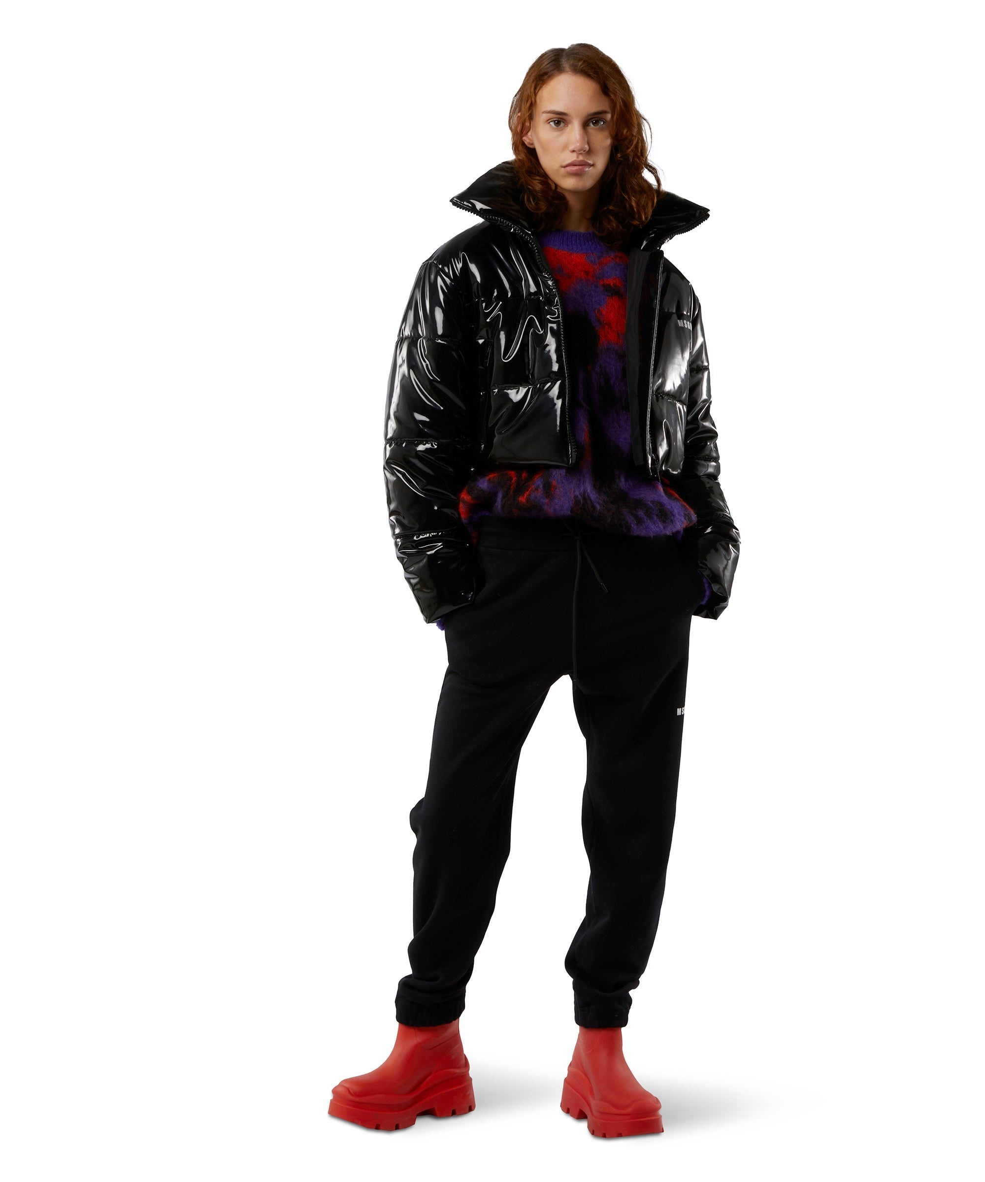 Track pants with high waist and drawstring - 5