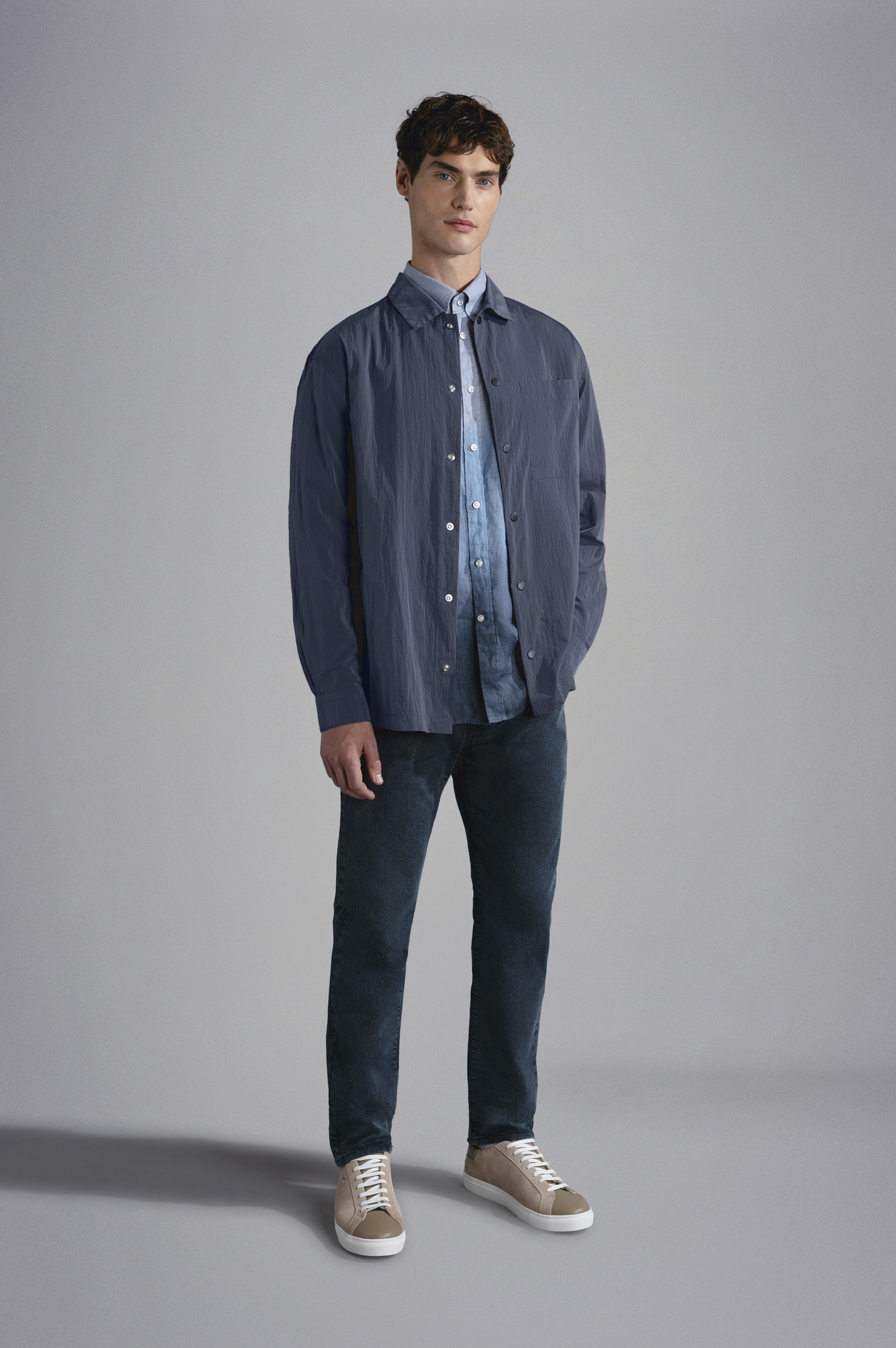 GARMENT DYED NYLON OVERSHIRT - 2