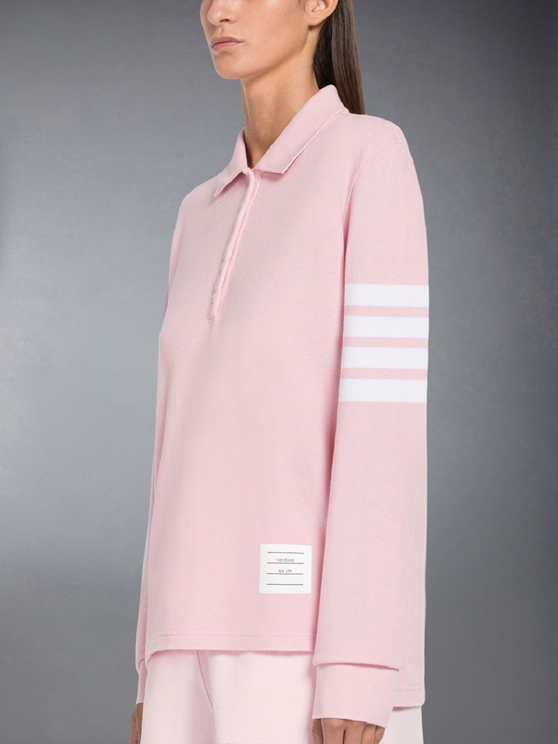 Thom Browne Classic Pique 4-Bar Polo outlook