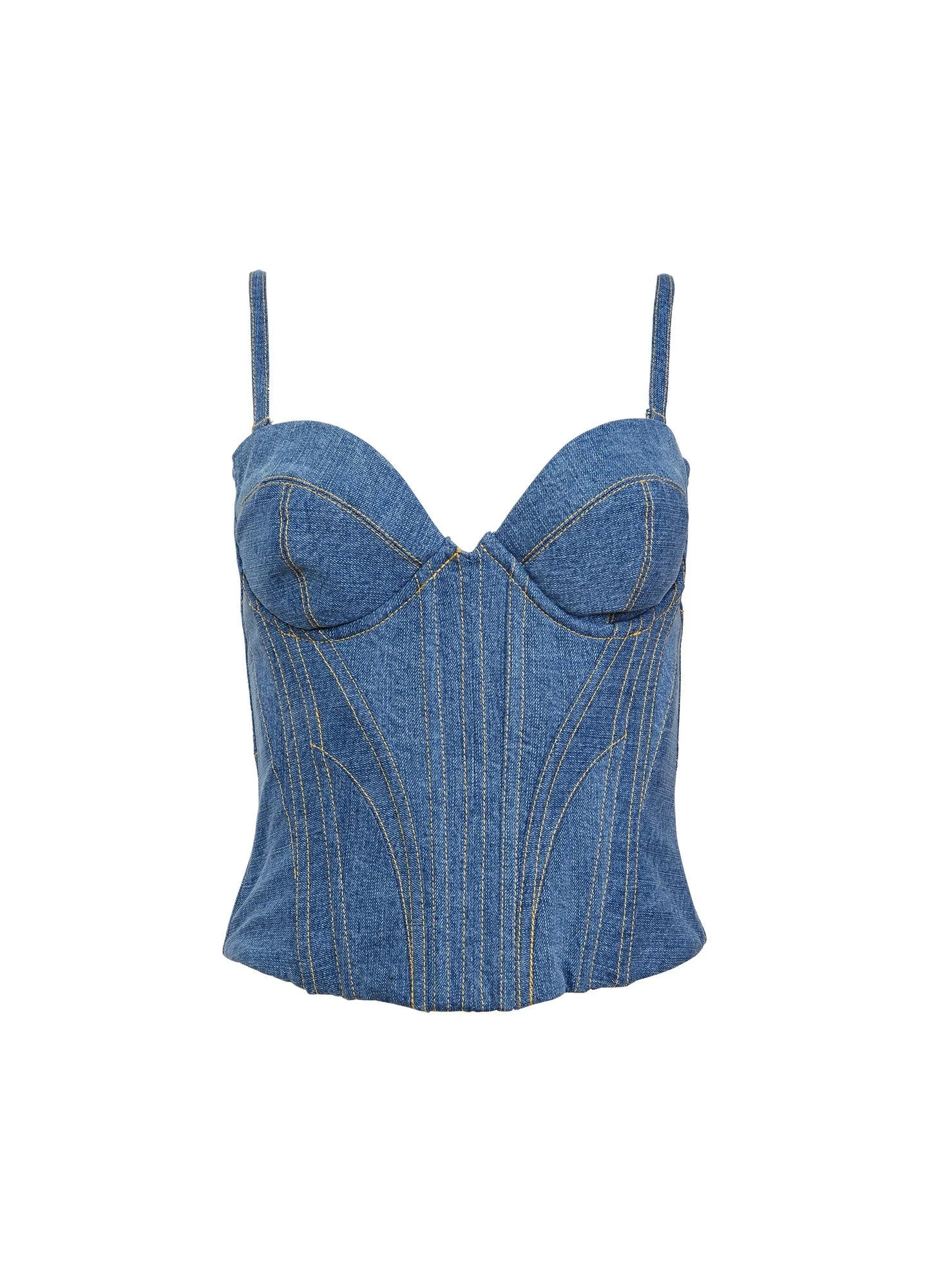 Denim Bustier Top - 1