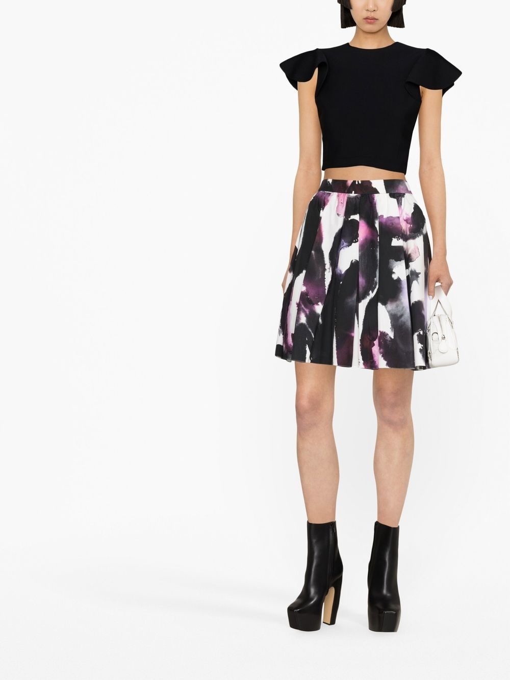printed pleated skirt - 2