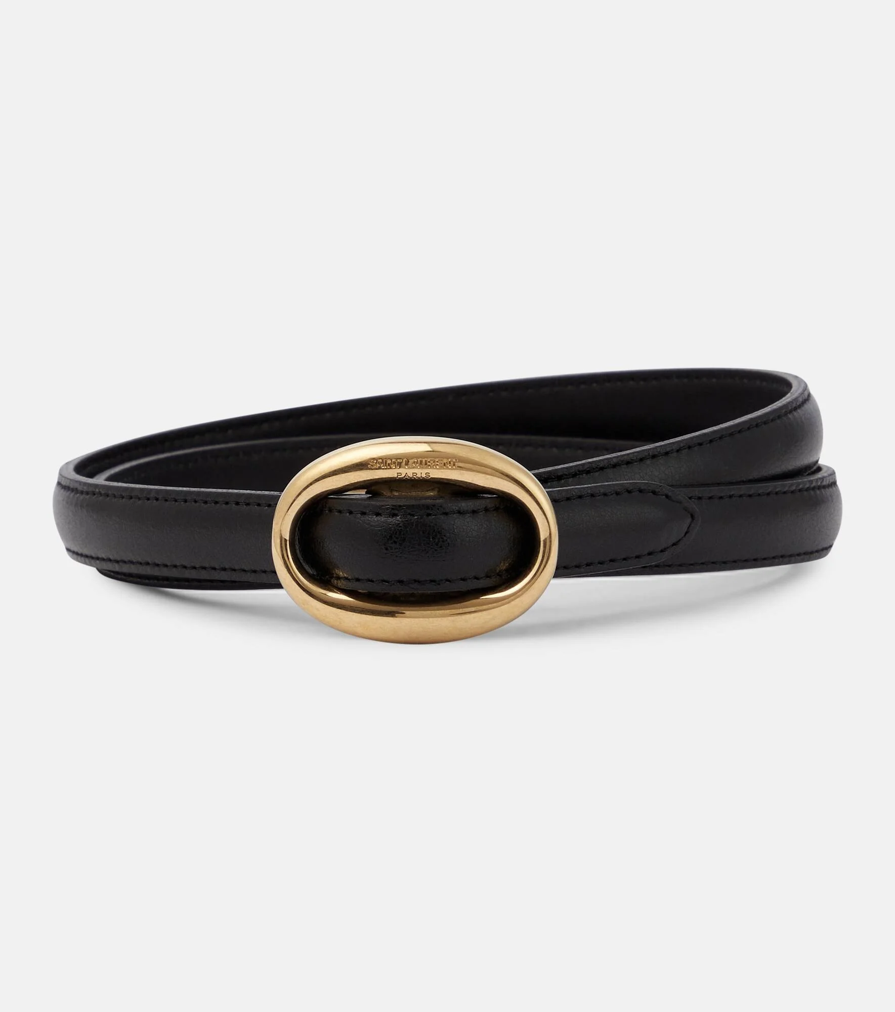 Slim leather belt - 1