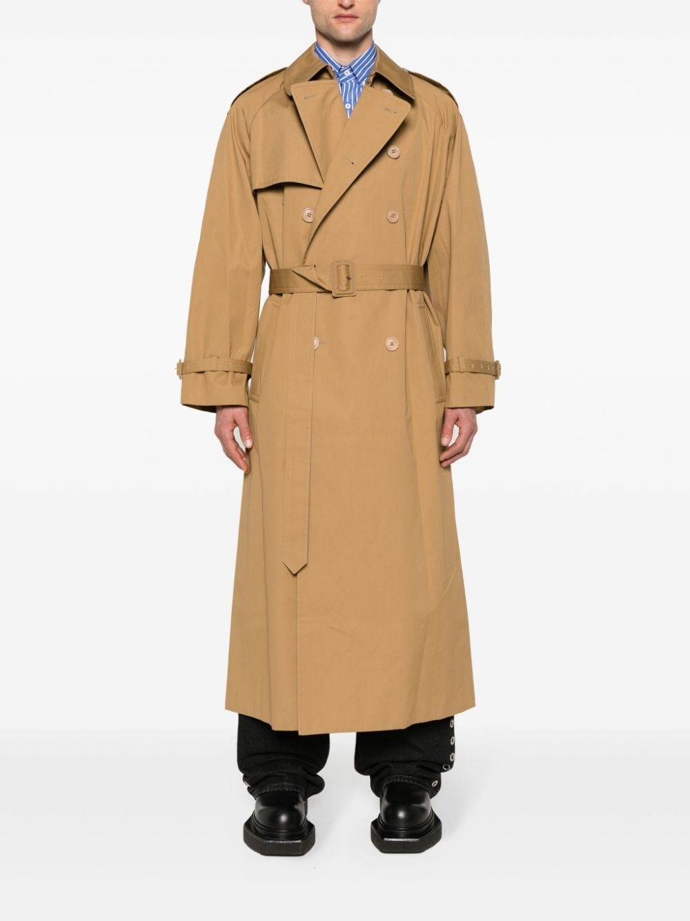 double-breasted trench coat - 2