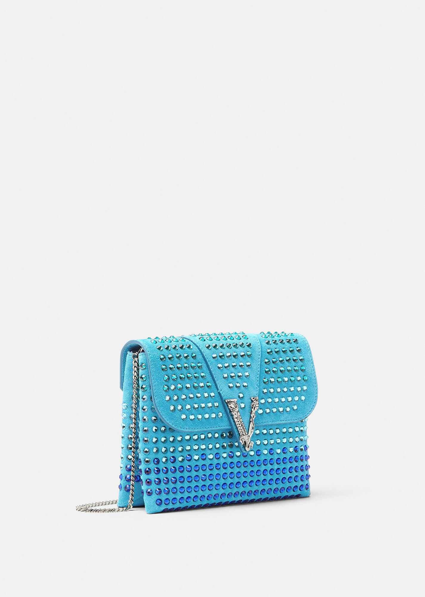 Virtus Suede Crystal Clutch - 3