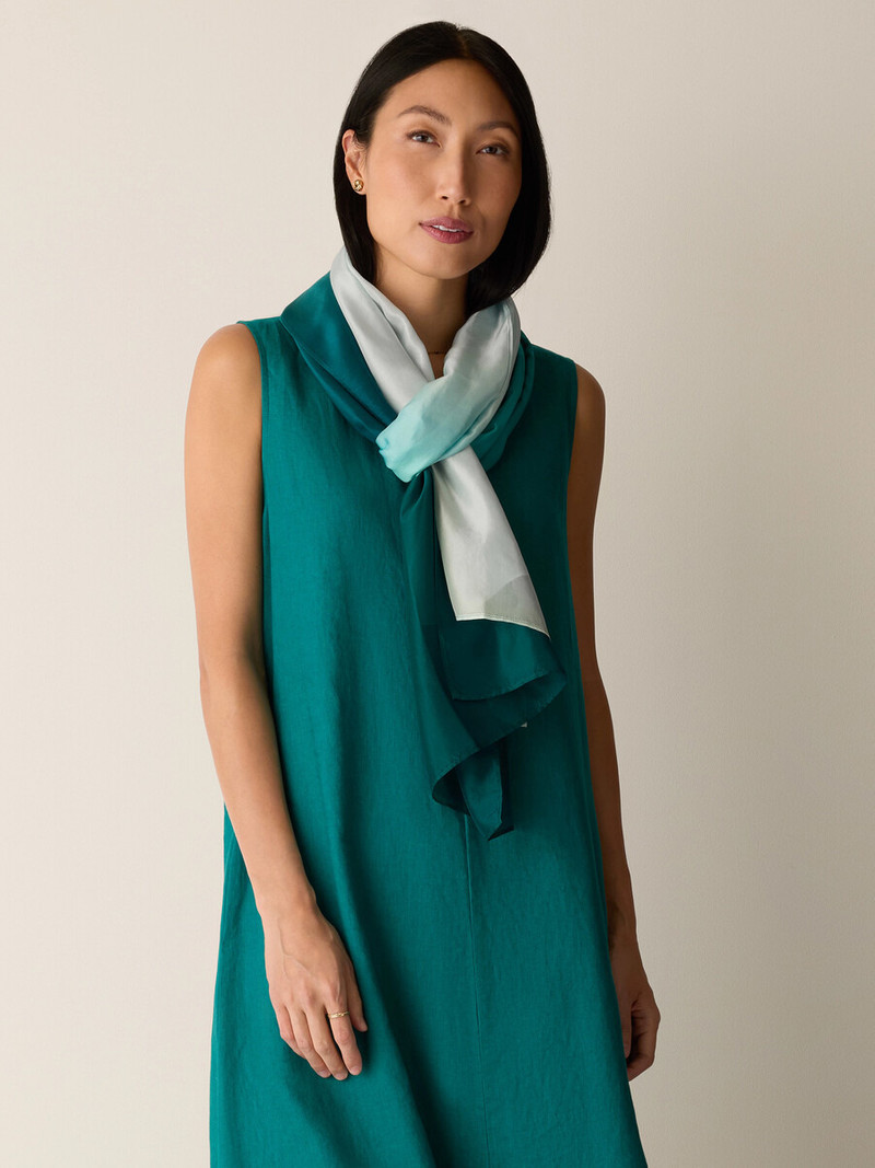 Hand-Dyed Organic Silk Scarf 3