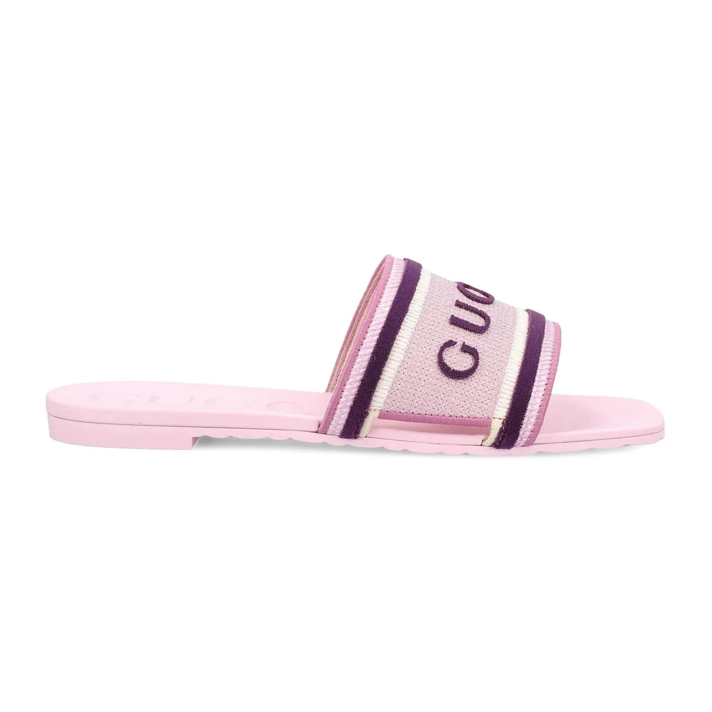 Gucci logo Striped Slide Sandals - 1