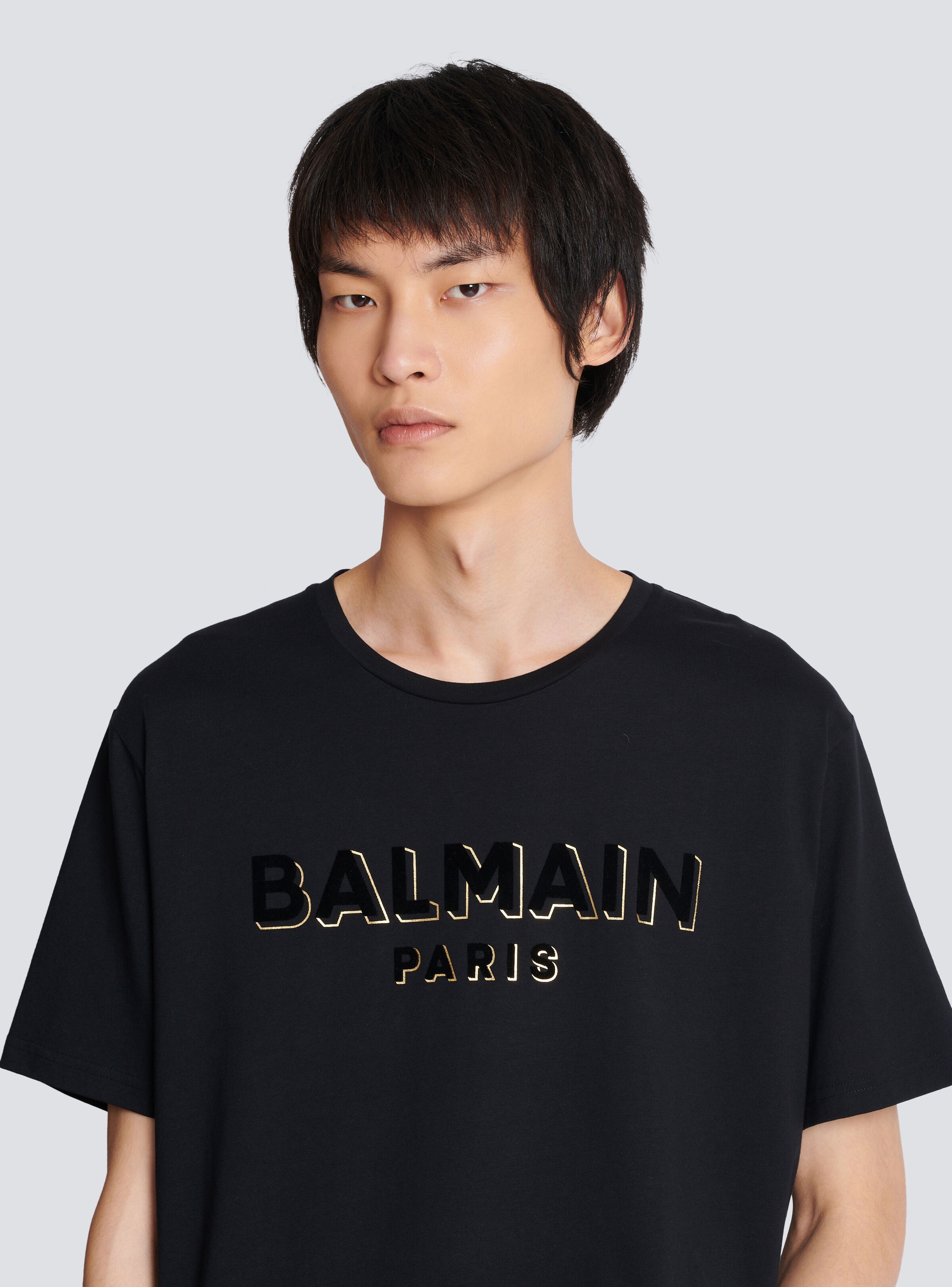 Metallic flocked Balmain T-shirt - 7