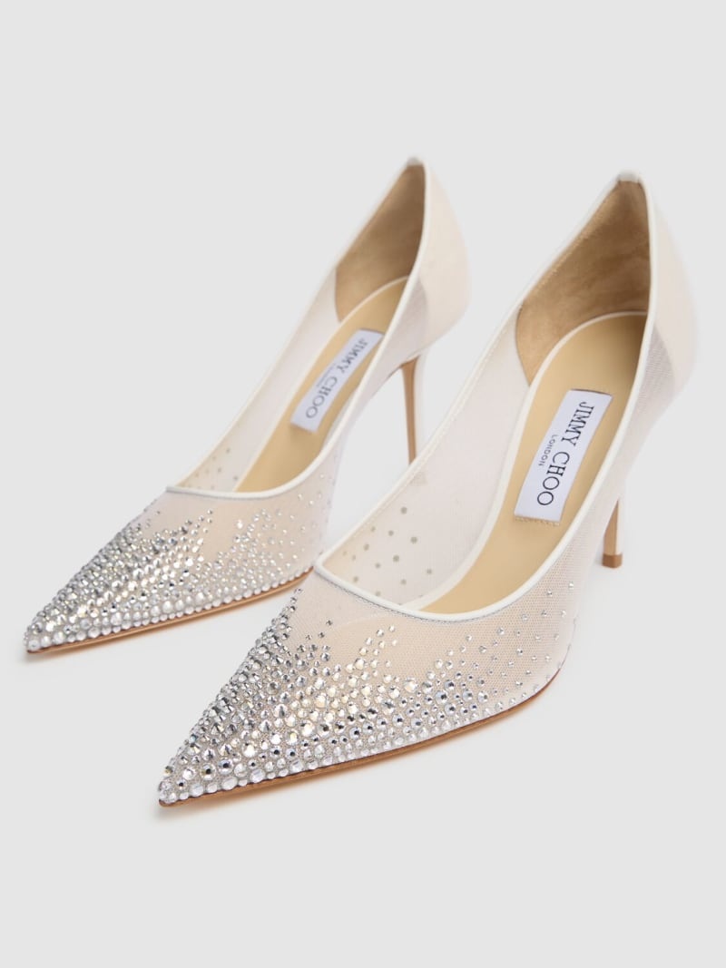 85mm Love embellished tulle pumps - 3