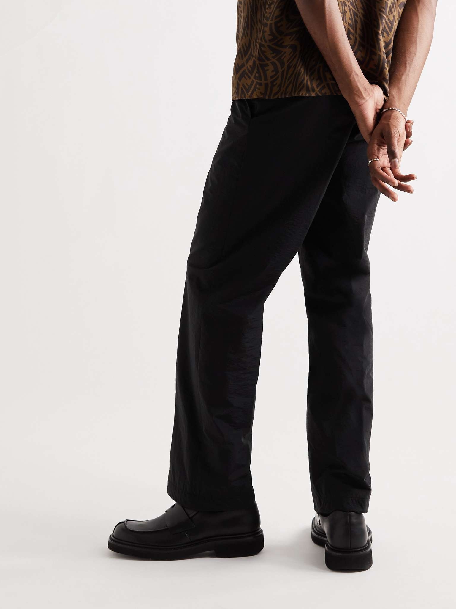 Cotton-Blend Shell Trousers - 4