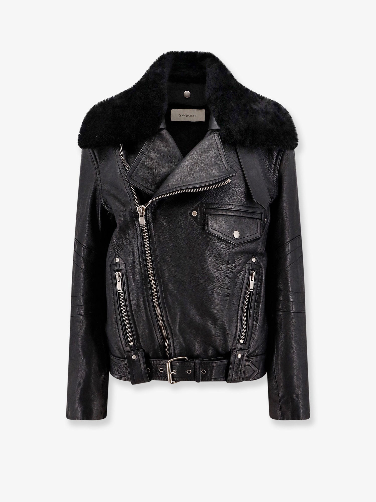 Saint Laurent Woman Saint Laurent Woman Black Leather Jackets - 1