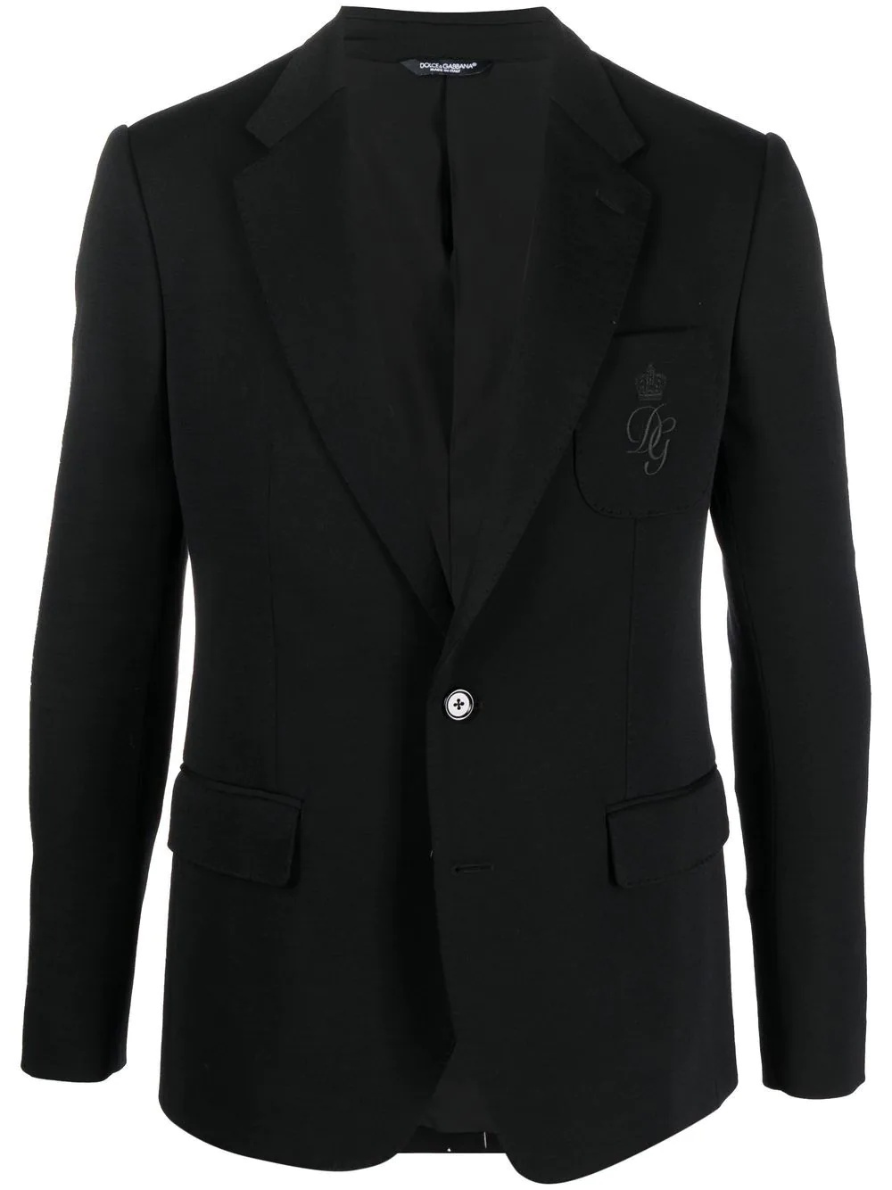 embroidered logo blazer - 1