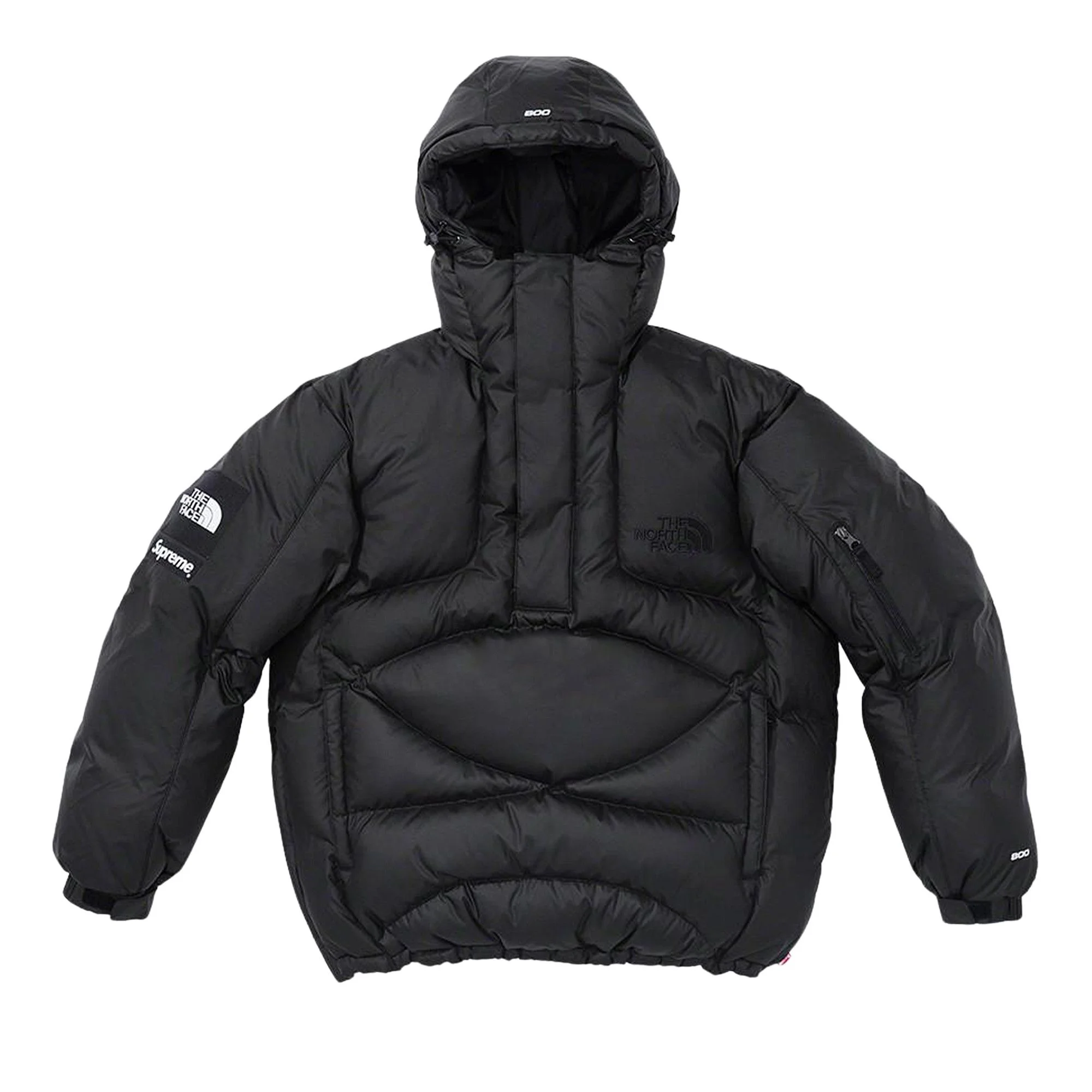 Supreme x The North Face 800-Fill Half Zip Hooded Pullover 'Black' - 1