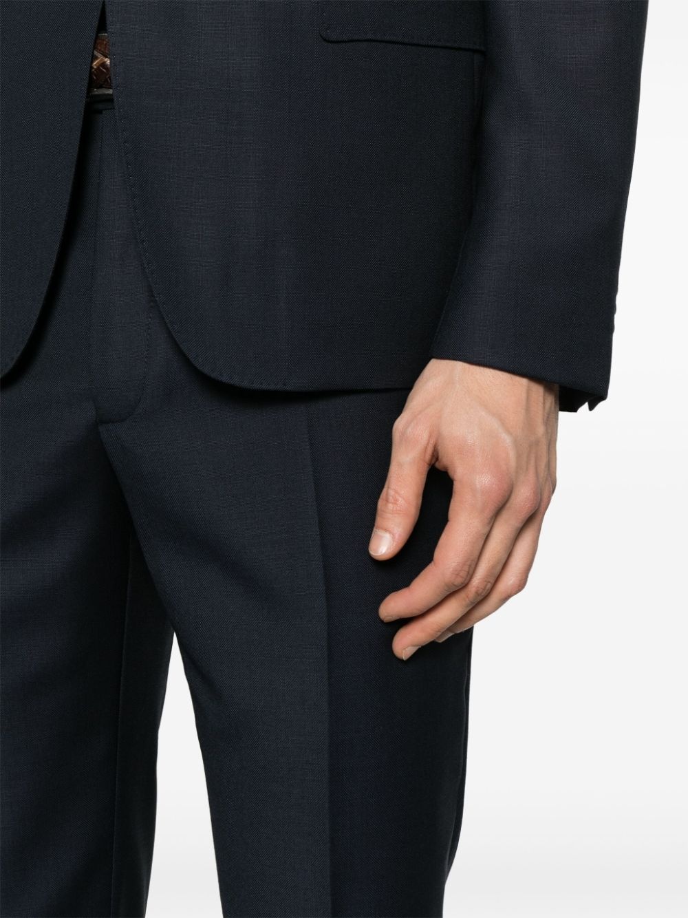 single-breasted wool suit - 10