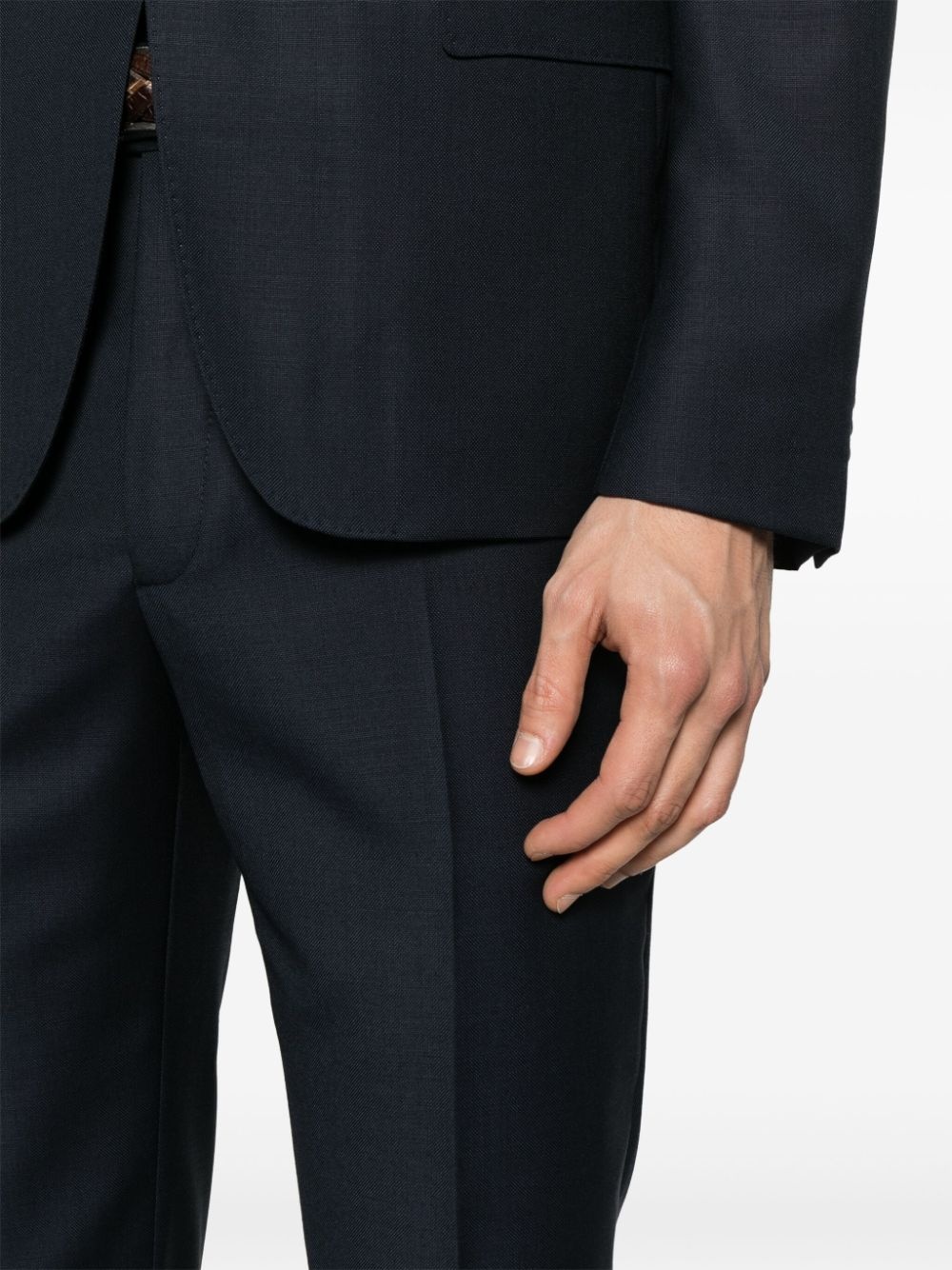 single-breasted wool suit - 6