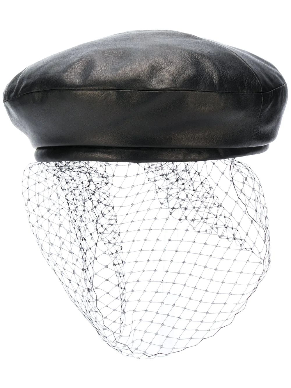 leather beret - 1