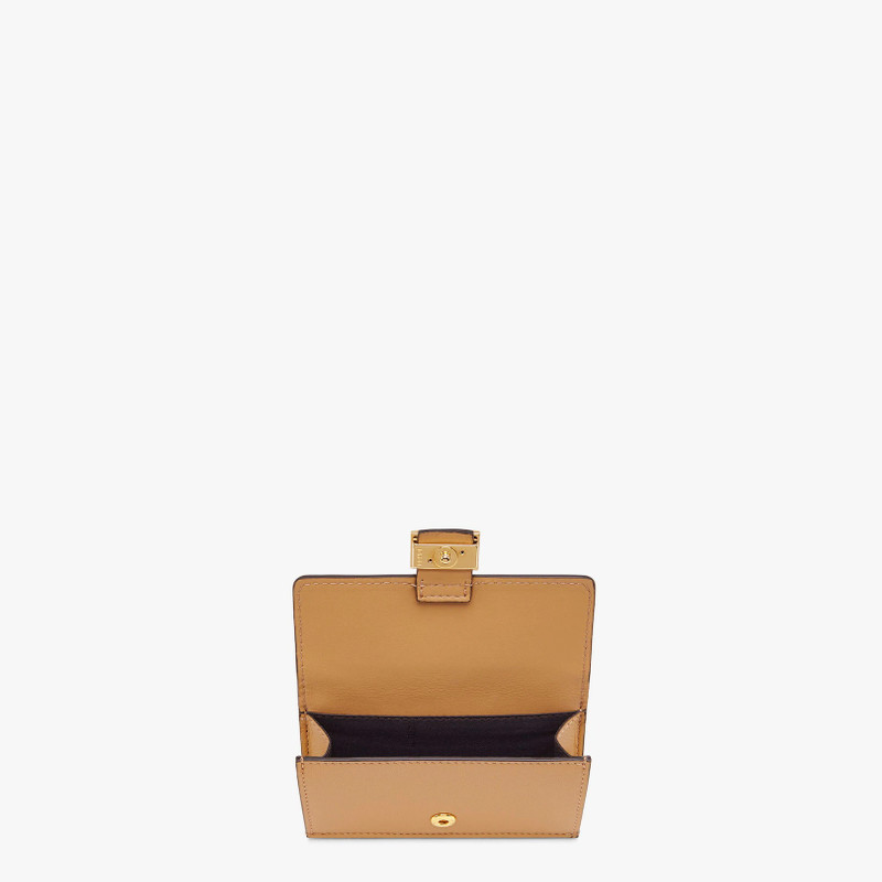 FENDI Beige nappa leather card holder outlook
