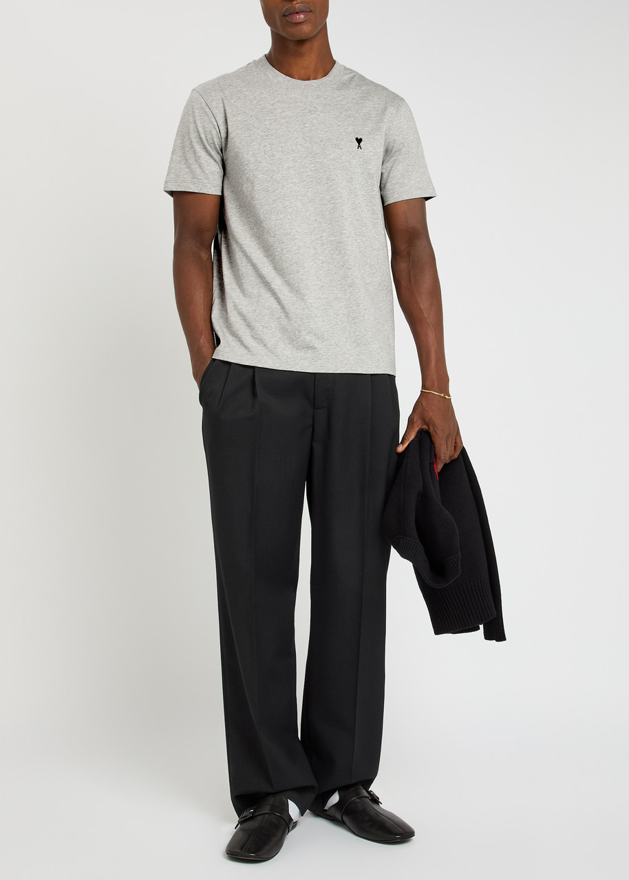 Ami Paris Logo-embroidered Cotton T-shirt - 4