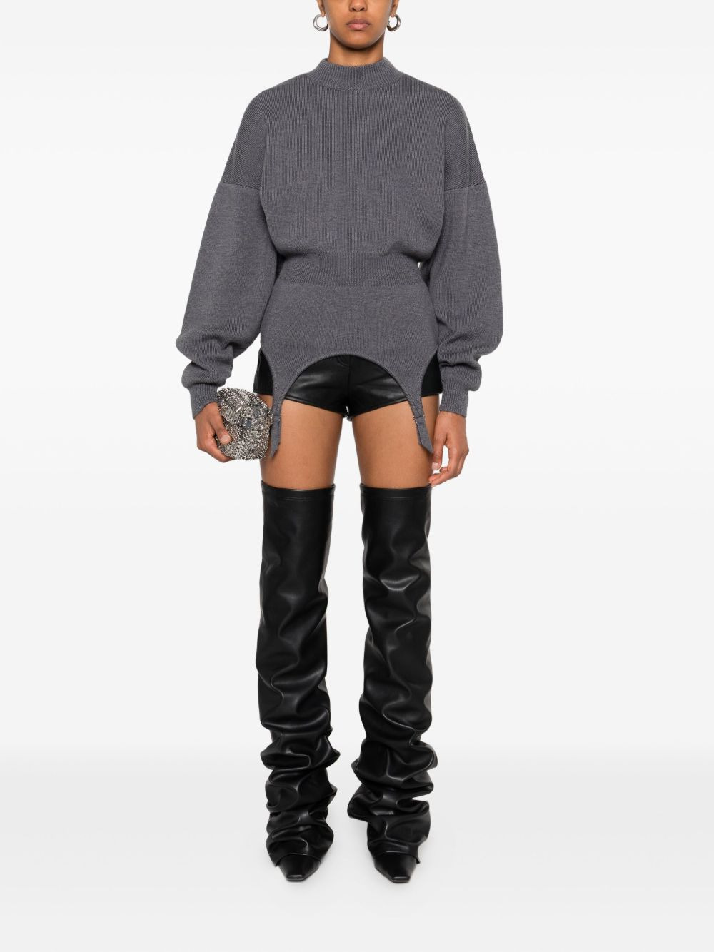 mock-neck long-sleeve pullover - 2