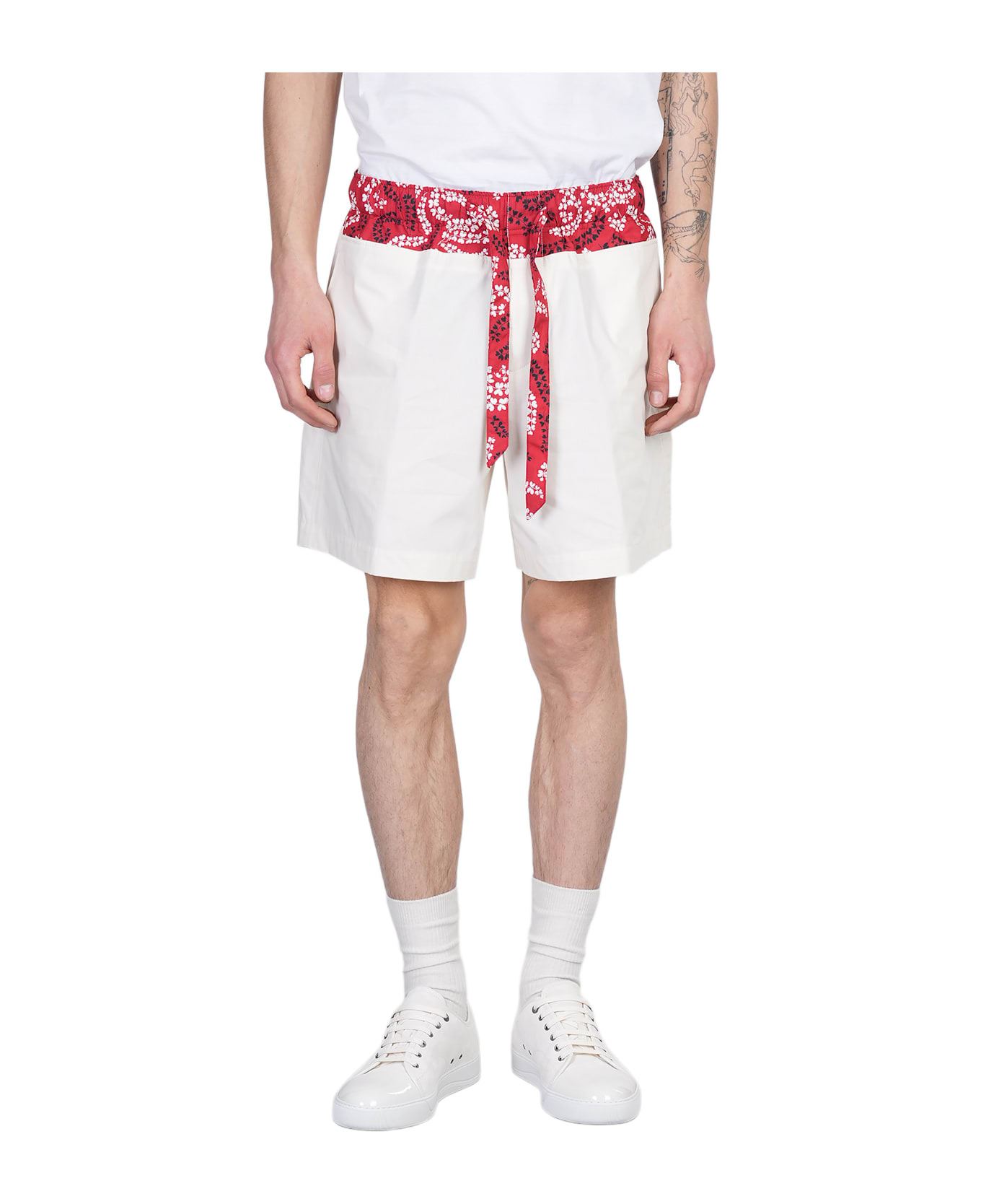 Shorts In Beige Cotton - 1