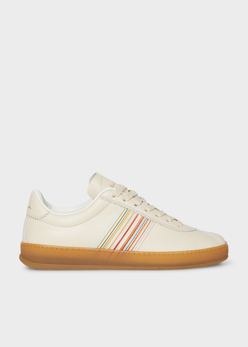 Women's Ecru 'Monza' Retro Trainers 1