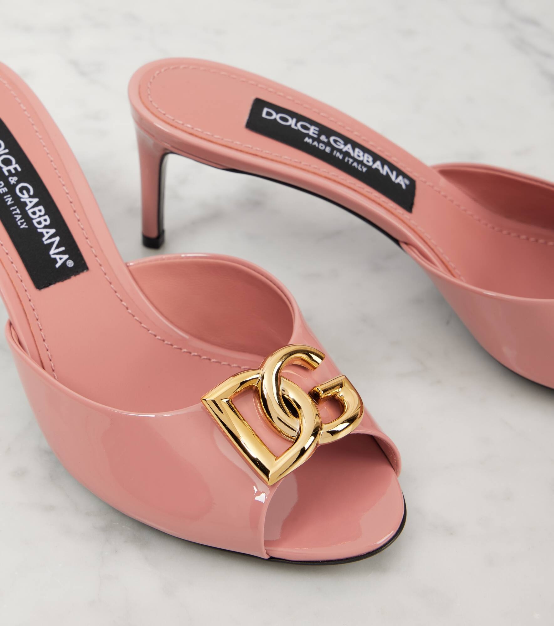 Keira DG 60 patent leather mules - 5