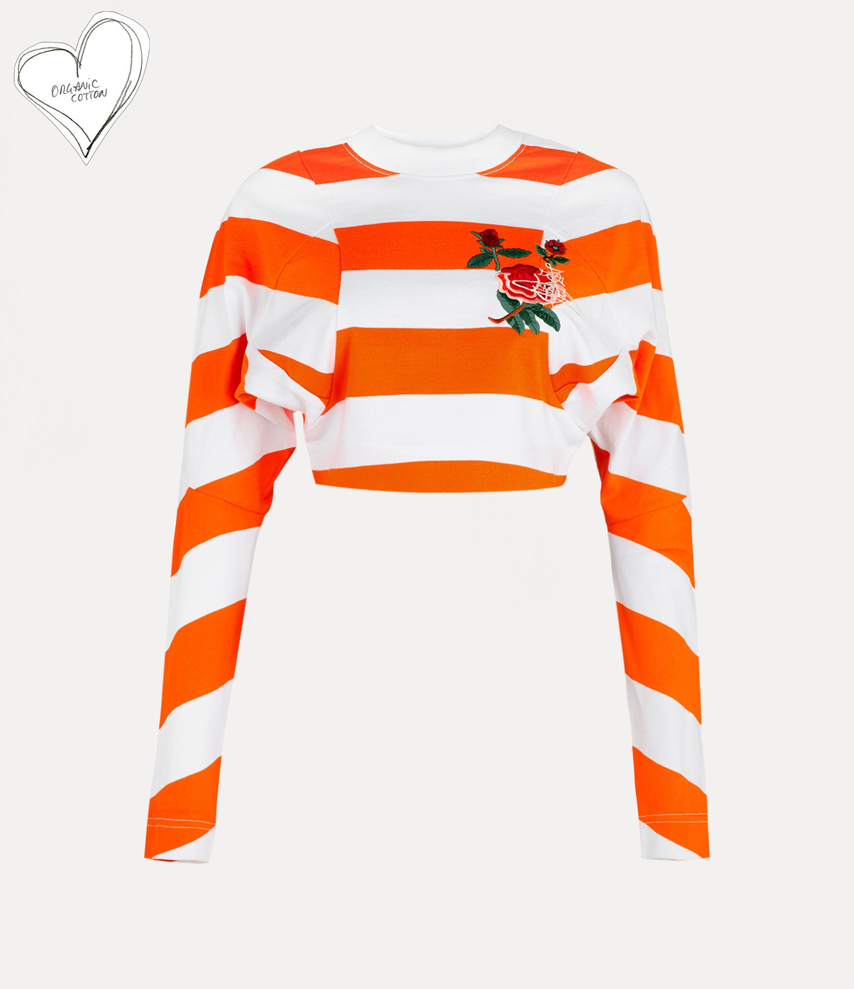 CROPPED POURPOINT SWEATSHIRT - 1