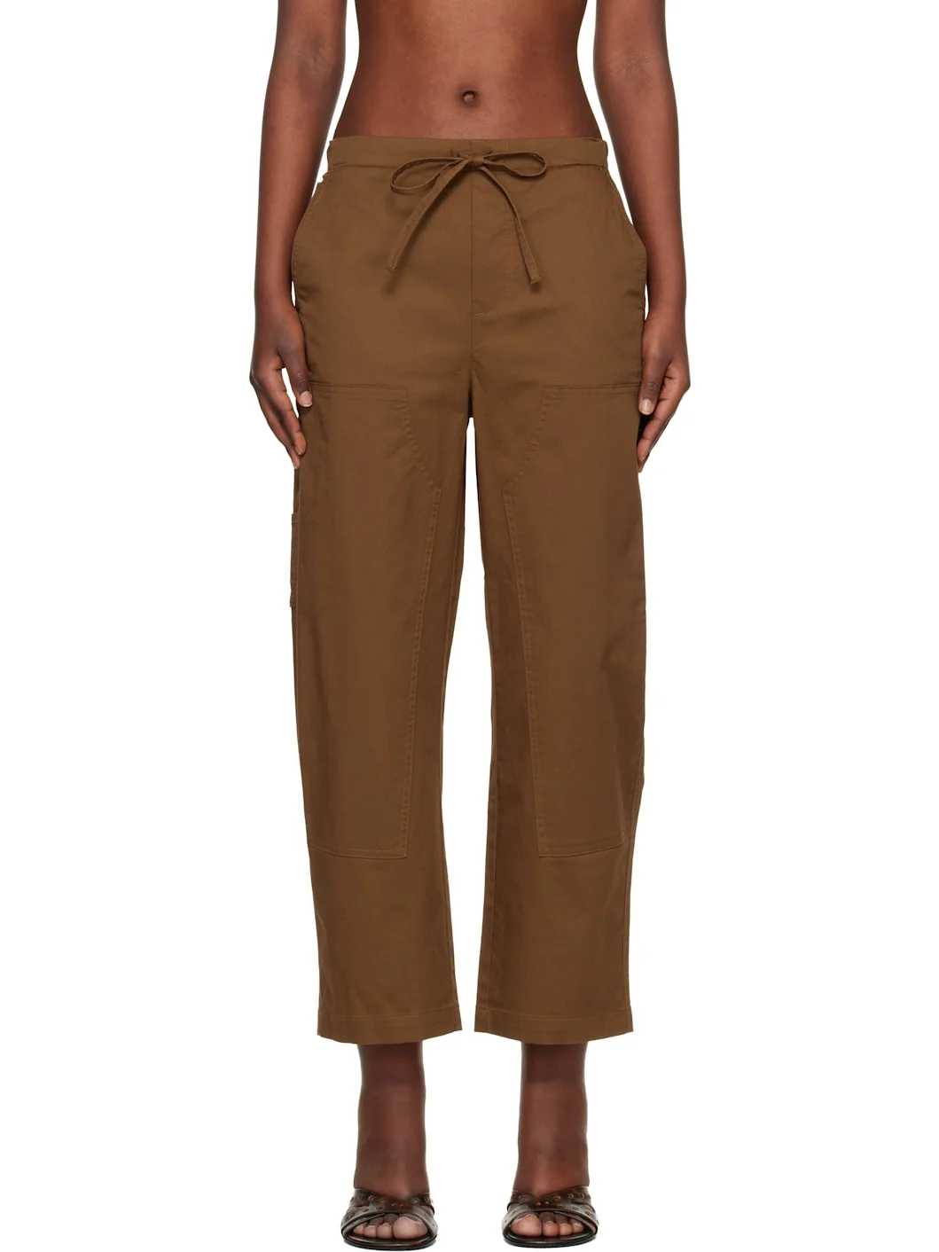Tan Jolie Carpenter Lounge Pants - 1