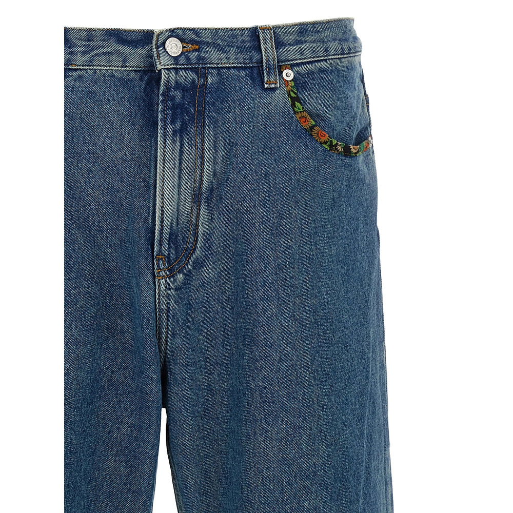Valentino Blue Denim - Wide-Leg Jeans Men - 3