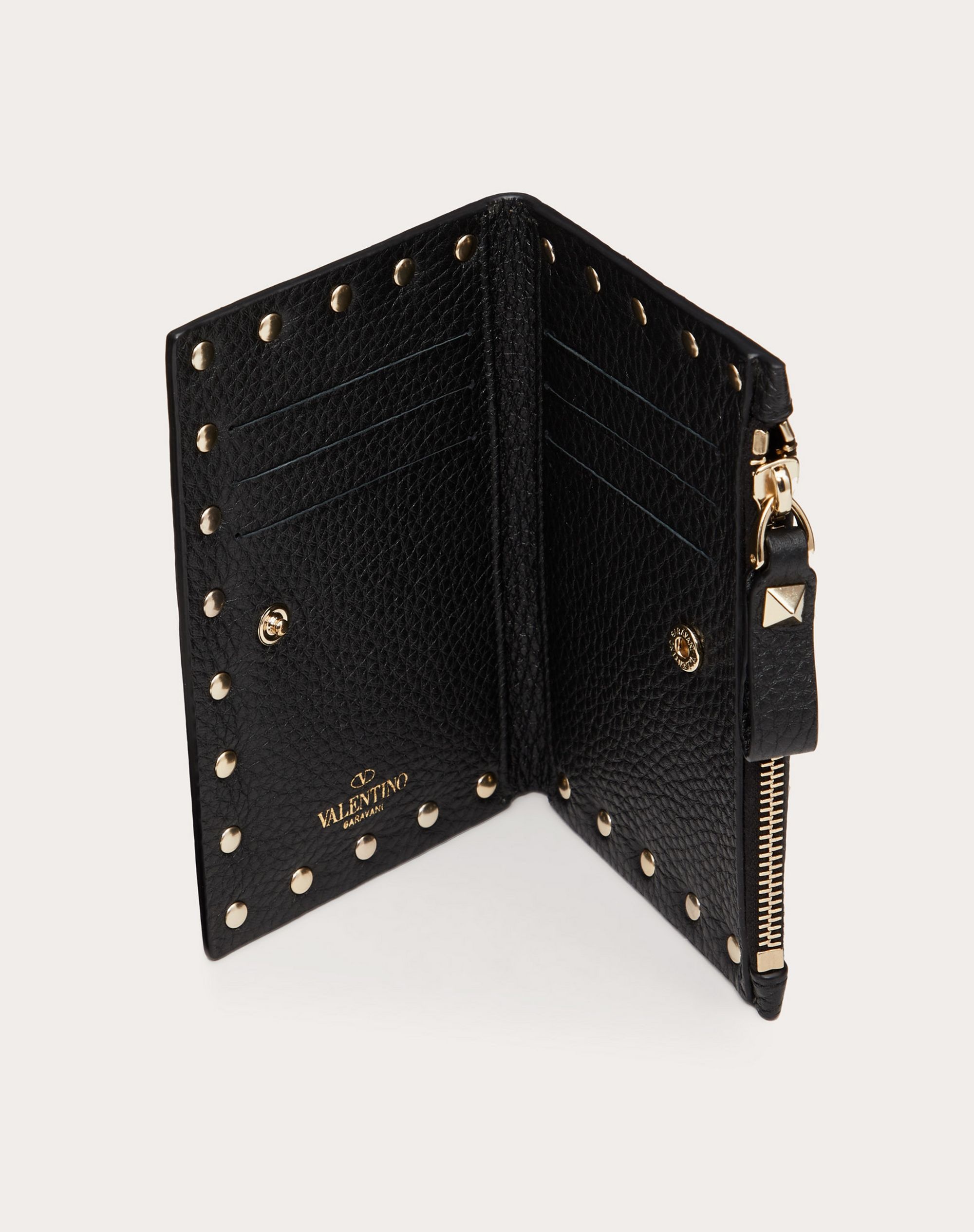 Rockstud Grainy Calfskin Coin Purse and Cardholder - 5