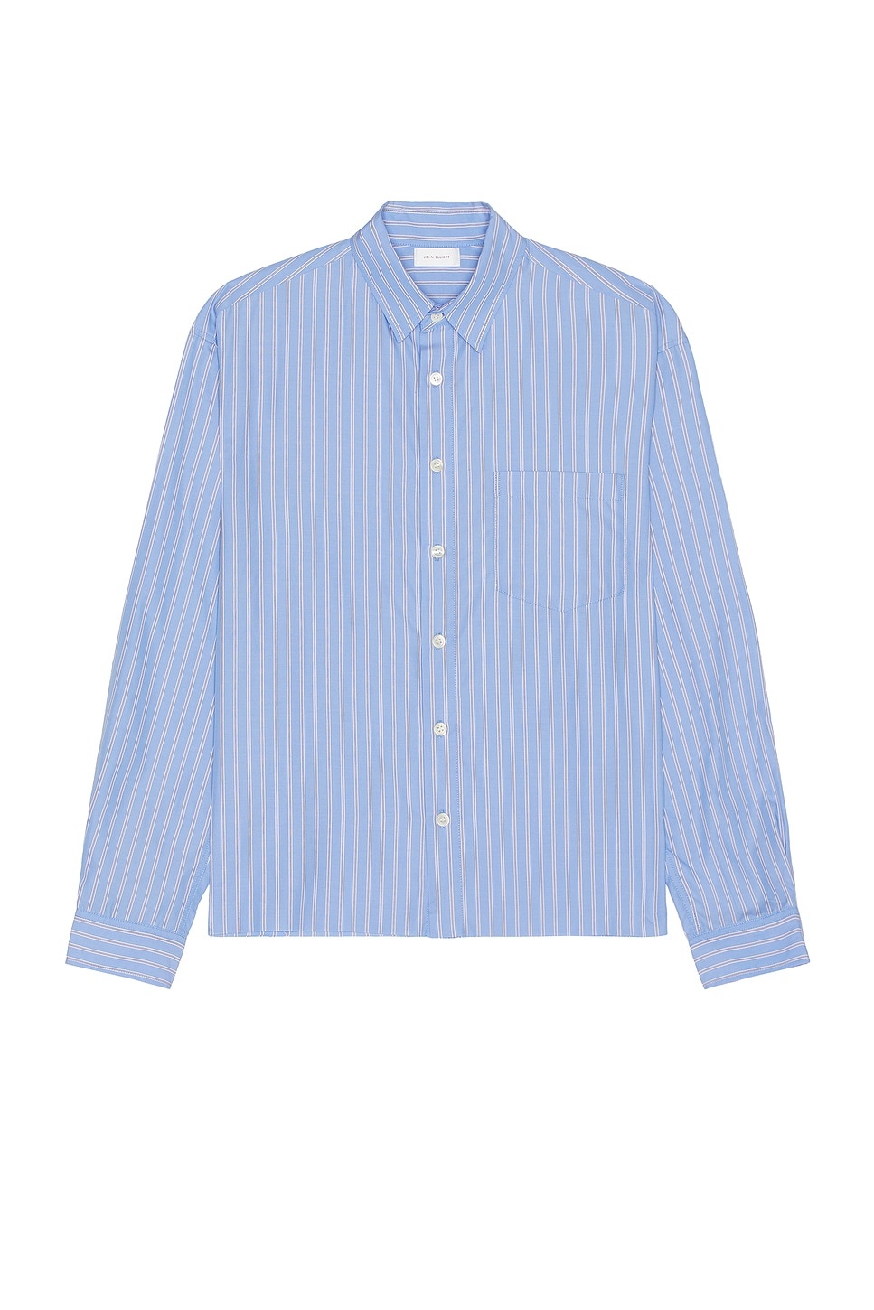 Stripe Poplin Long Sleeve Hemi - 1