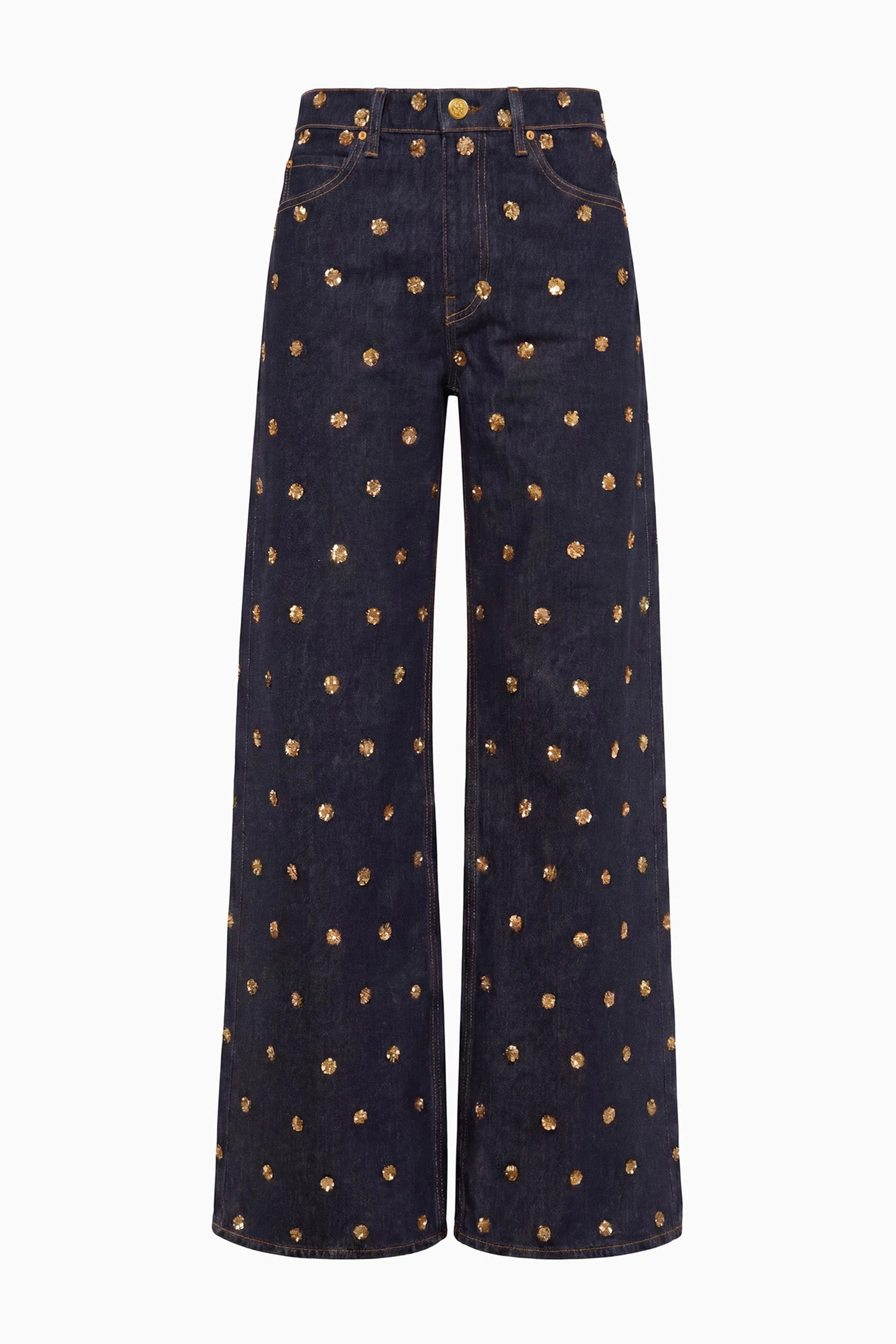 The Willow Embellished Wide Leg Jean - 1
